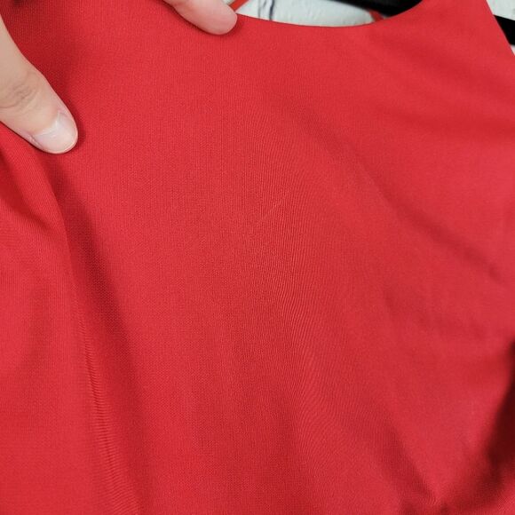 Revolve NBD Arabella solid lava red strappy slit leg back maxi dress - Picture 11 of 12